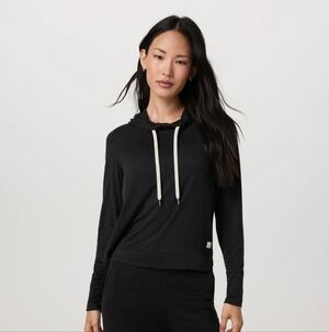 Vuori Halo Essential Hoodie, Black Heather, Medium